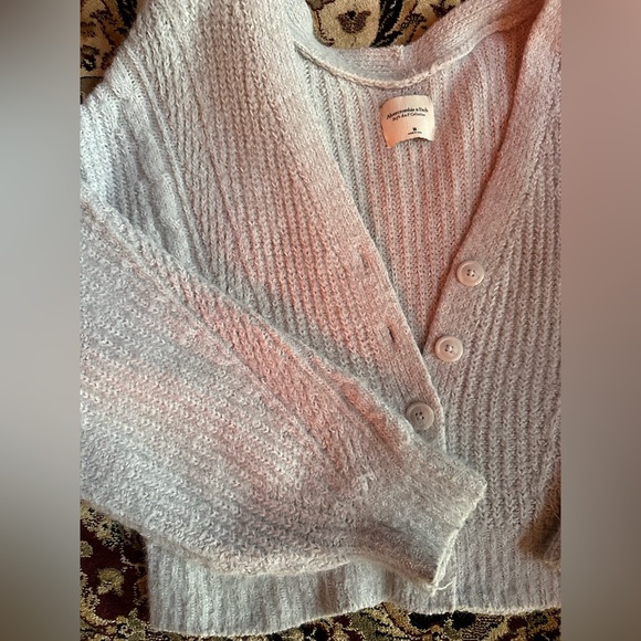 Abercrombie&Fitch light blue sweater cardigan size M - Picture 3 of 3